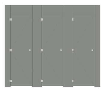 Front Image of CubicleArray FloorAnchored AccuratePartitions PhenolicColorThru MaximumPrivacy
