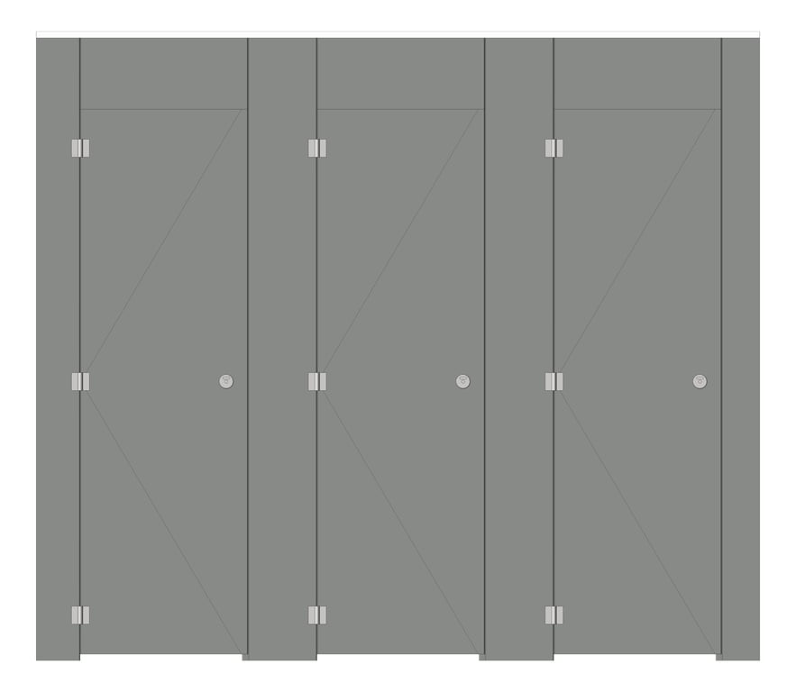 Front Image of CubicleArray FloorAnchored AccuratePartitions PhenolicColorThru MaximumPrivacy