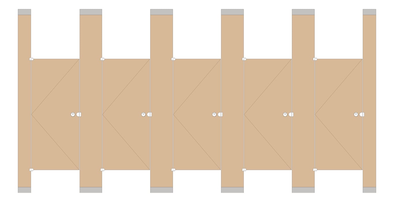 Front Image of CubicleArray FloorToCeilingAnchored AccuratePartitions LaminateLegacy