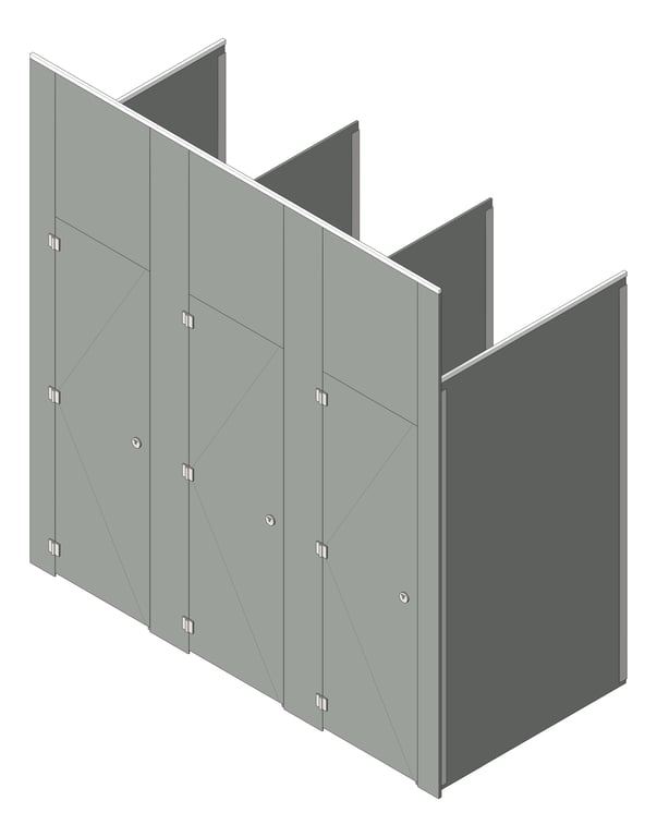 Navigate to CubicleArray FloorToCeilingAnchored AccuratePartitions PhenolicColorThru MaximumPrivacy