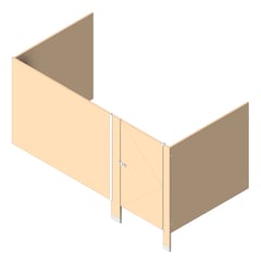 3D Shaded Image of Cubicle FloorAnchored AccuratePartitions LaminateLegacy Alcove