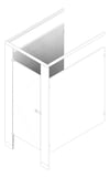 3D Documentation Image of Cubicle FloorAnchored AccuratePartitions LaminateMoistureGuard OverheadBraced