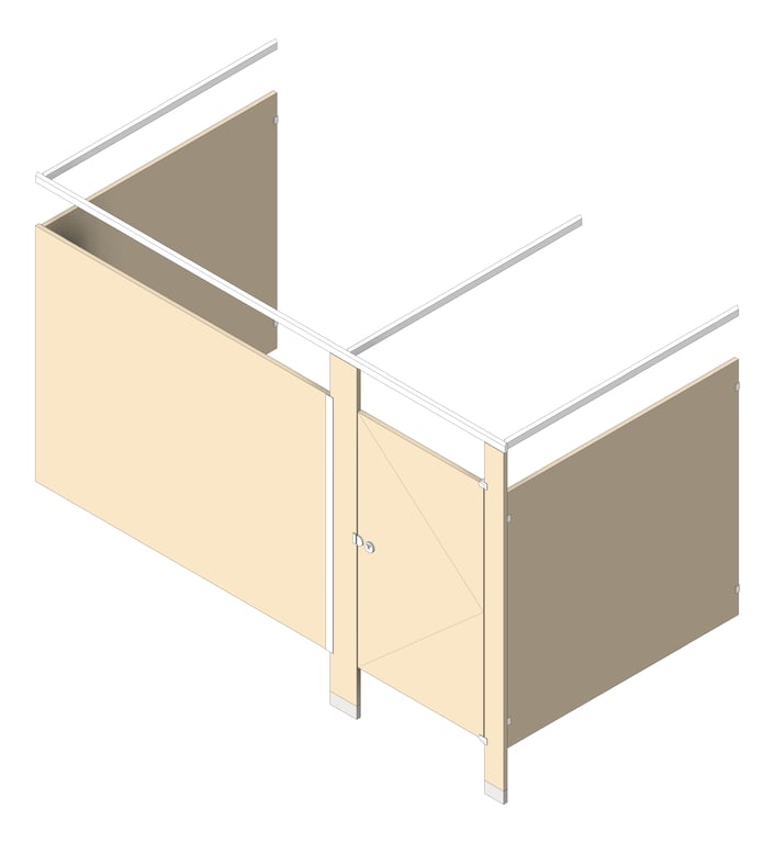 Navigate to Cubicle FloorAnchored AccuratePartitions LaminateMoistureGuard OverheadBraced Alcove