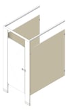 3D Shaded Image of Cubicle FloorAnchored AccuratePartitions PhenolicBlackCore OverheadBraced