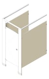 3D Shaded Image of Cubicle FloorAnchored AccuratePartitions PhenolicBlackCore OverheadBraced UltimatePrivacy