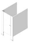 3D Shaded Image of Cubicle FloorAnchored AccuratePartitions PowderCoatSteel