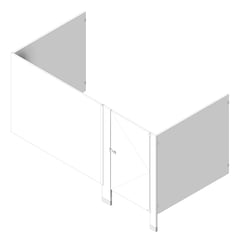 3D Shaded Image of Cubicle FloorAnchored AccuratePartitions PowderCoatSteel Alcove