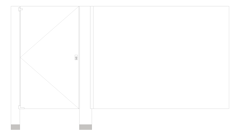 Front Image of Cubicle FloorAnchored AccuratePartitions PowderCoatSteel IntegratedPrivacy Alcove