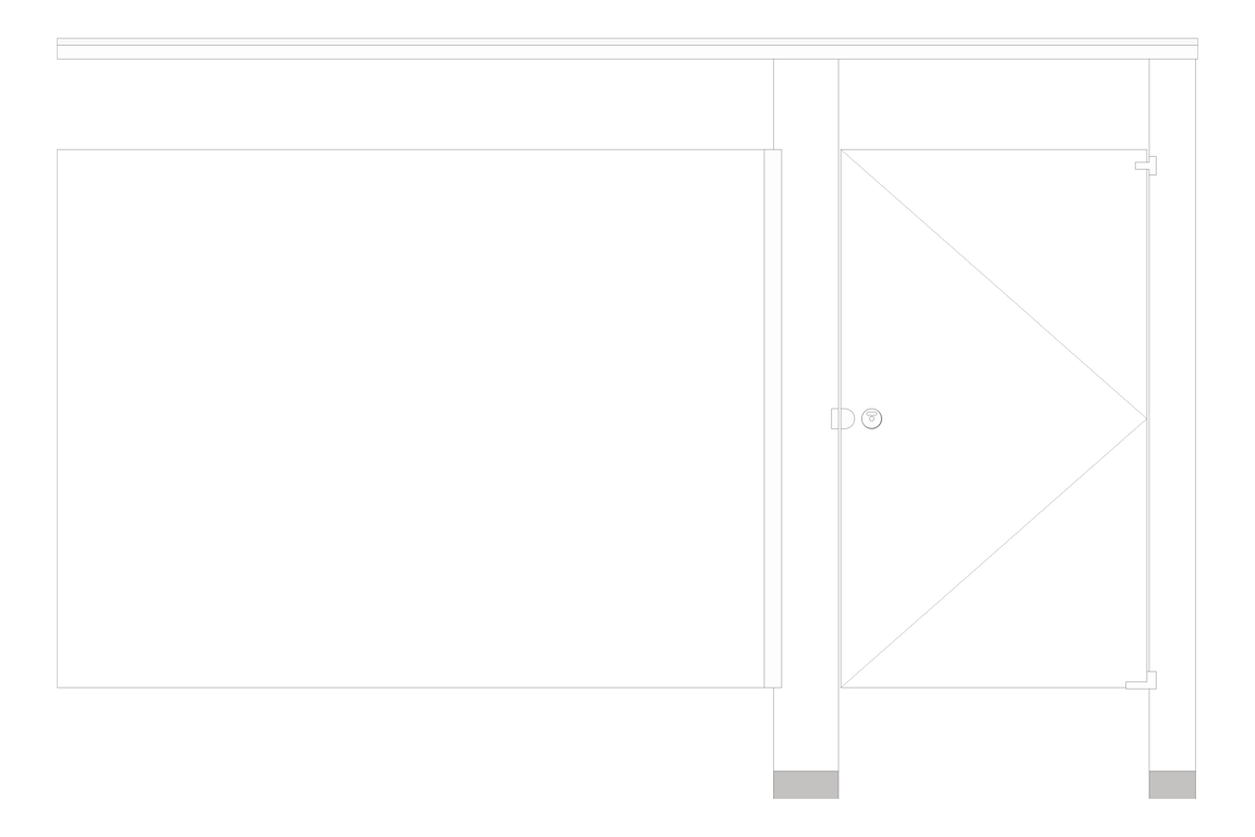 Front Image of Cubicle FloorAnchored AccuratePartitions PowderCoatSteel OverheadBraced Alcove