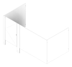 3D Documentation Image of Cubicle FloorAnchored AccuratePartitions StainlessSteel IntegratedPrivacy Alcove
