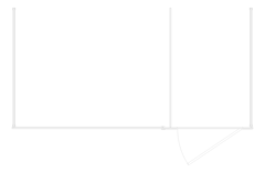 Plan Image of Cubicle FloorAnchored AccuratePartitions StainlessSteel OverheadBraced Alcove