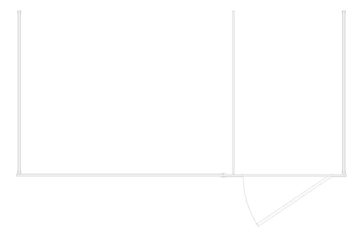 Plan Image of Cubicle FloorAnchored AccuratePartitions StainlessSteel OverheadBraced Alcove