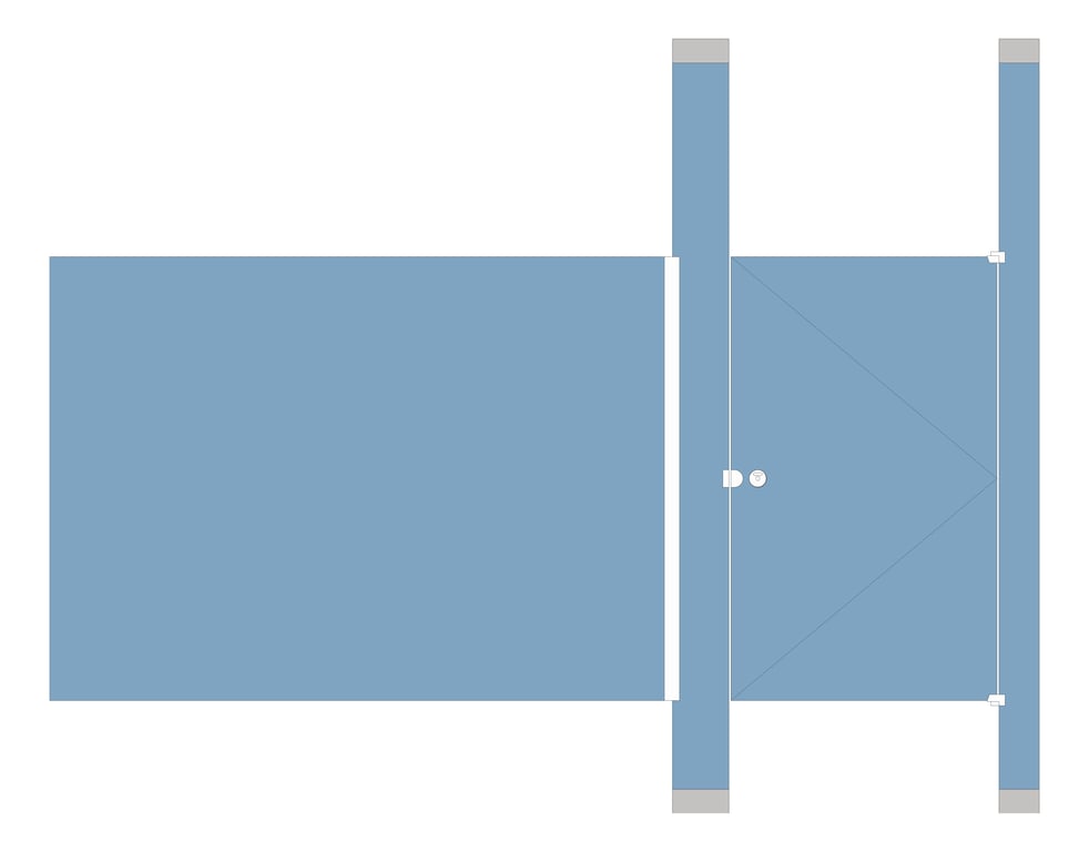 Front Image of Cubicle FloorToCeilingAnchored AccuratePartitions HDPE Alcove