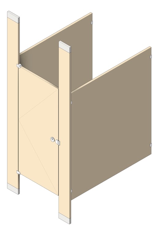 Navigate to Cubicle FloorToCeilingAnchored AccuratePartitions LaminateMoistureGuard
