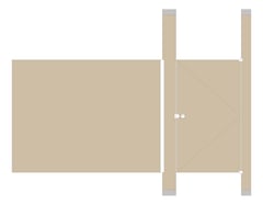 Front Image of Cubicle FloorToCeilingAnchored AccuratePartitions LaminateMoistureGuard Alcove