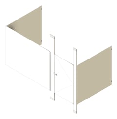 3D Shaded Image of Cubicle FloorToCeilingAnchored AccuratePartitions PhenolicBlackCore Alcove