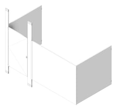 3D Shaded Image of Cubicle FloorToCeilingAnchored AccuratePartitions PowderCoatSteel IntegratedPrivacy Alcove