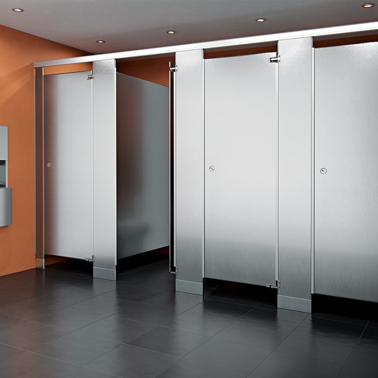 ASI-StainlessSteelPartitions@2x.jpg Image of Cubicle FloorAnchored GlobalPartitions PowderCoatSteel UltimatePrivacy