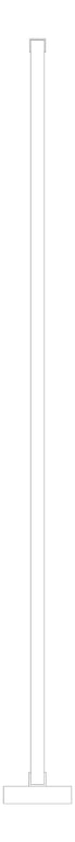 Plan Image of UrinalScreen FloorAnchored AccuratePartitions PowderCoatSteel PilasterMount