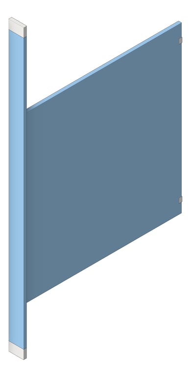 Navigate to UrinalScreen FloorToCeilingAnchored AccuratePartitions HDPE PilasterMount