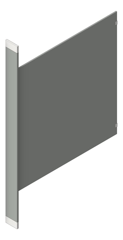 Navigate to UrinalScreen FloorToCeilingAnchored AccuratePartitions PhenolicColorThru PilasterMount