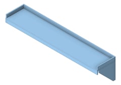 3D Shaded Image of Vanity AccuratePartitions HDPE