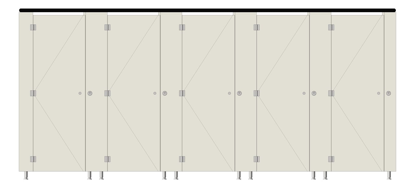 Front Image of CubicleArray FloorAnchored GlobalPartitions AlpacoClassic OverheadBraced
