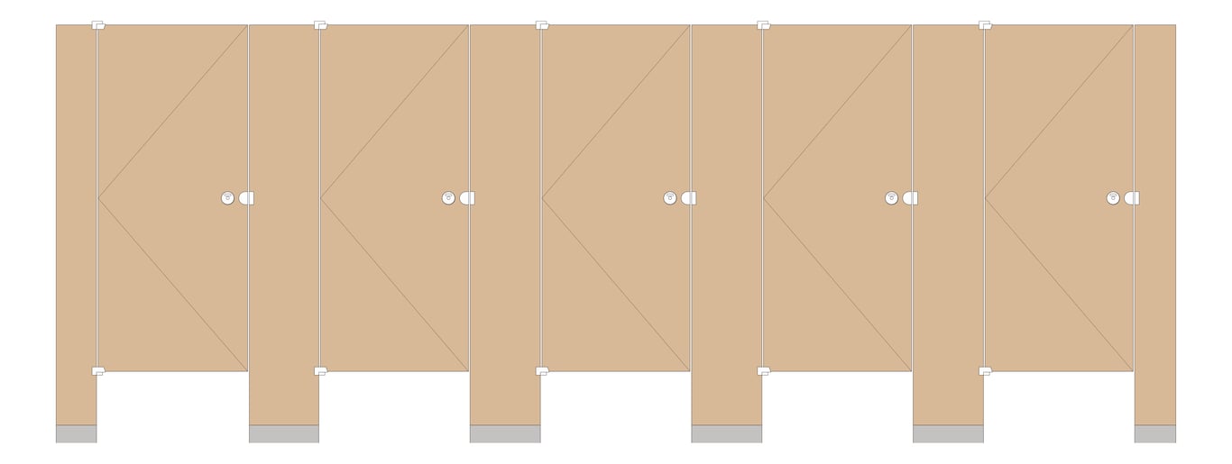 Front Image of CubicleArray FloorAnchored GlobalPartitions LaminateLegacy