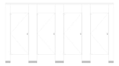 Front Image of CubicleArray FloorAnchored GlobalPartitions PowderCoatSteel OverheadBraced IntegratedPrivacy