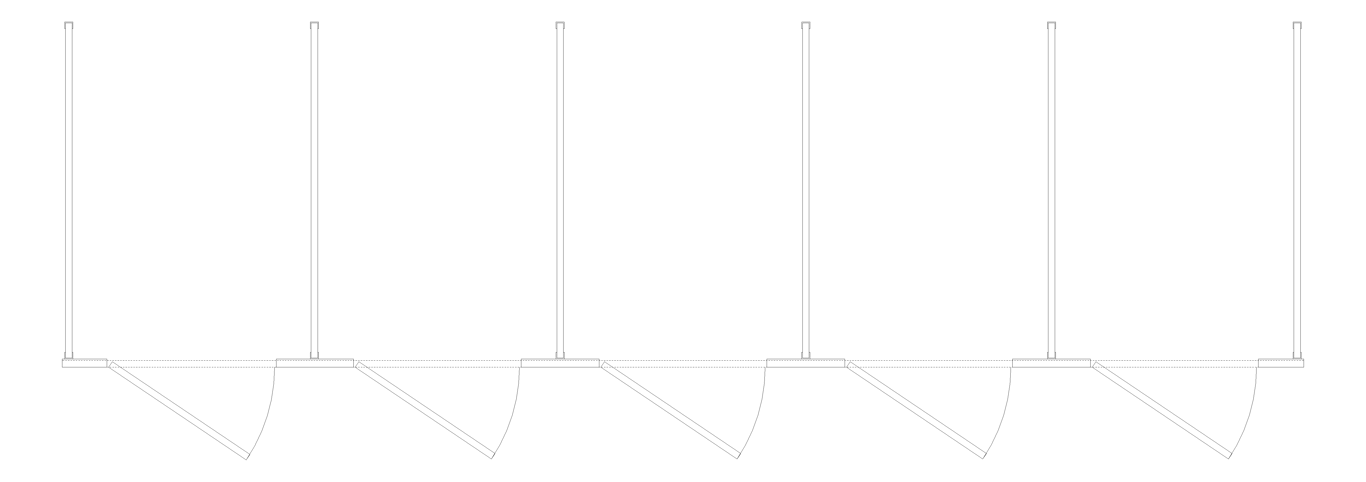 Plan Image of CubicleArray FloorAnchored GlobalPartitions PowderCoatSteel OverheadBraced