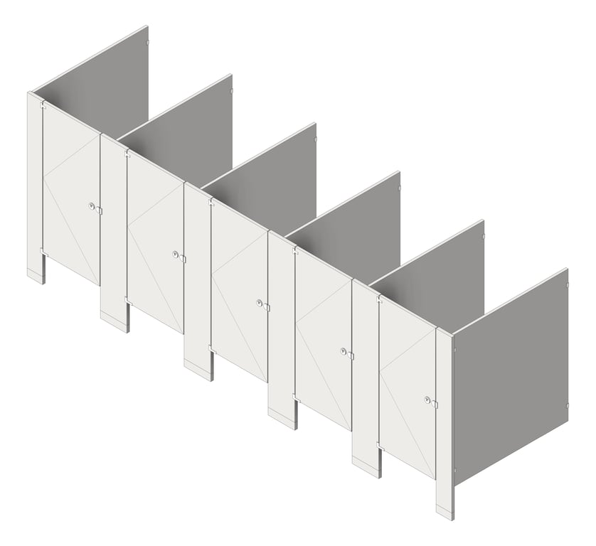 Navigate to CubicleArray FloorAnchored GlobalPartitions StainlessSteel