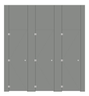 Front Image of CubicleArray FloorToCeilingAnchored GlobalPartitions PhenolicColorThru MaximumPrivacy