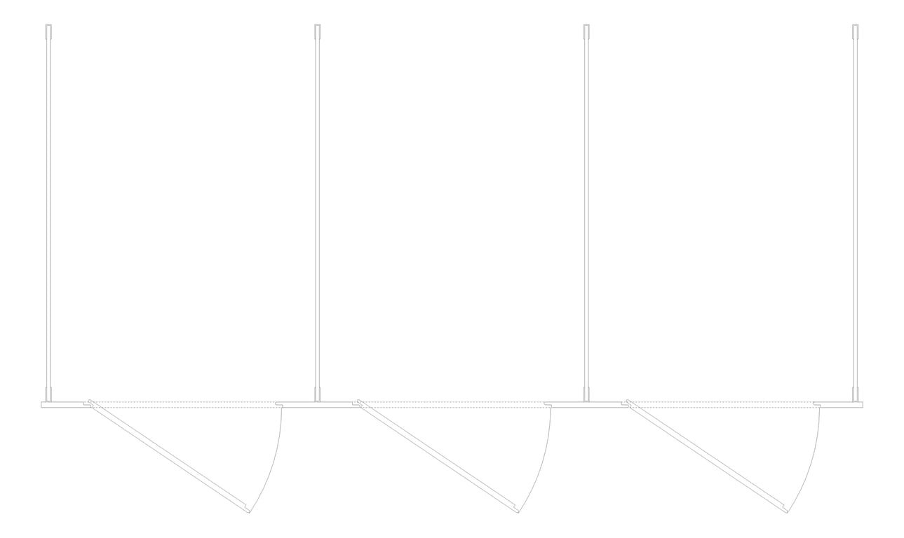 Plan Image of CubicleArray FloorToCeilingAnchored GlobalPartitions PhenolicColorThru MaximumPrivacy