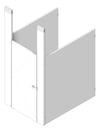 3D Shaded Image of Cubicle CeilingHung GlobalPartitions PowderCoatSteel