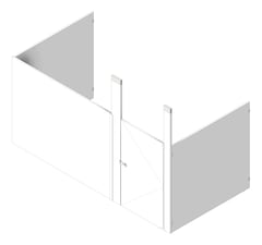 3D Shaded Image of Cubicle CeilingHung GlobalPartitions PowderCoatSteel Alcove