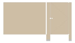 Front Image of Cubicle FloorAnchored GlobalPartitions LaminateMoistureGuard Alcove