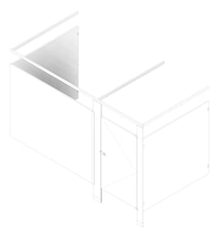 3D Documentation Image of Cubicle FloorAnchored GlobalPartitions LaminateMoistureGuard OverheadBraced Alcove