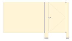 Front Image of Cubicle FloorAnchored GlobalPartitions PhenolicBlackCore Alcove