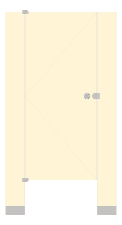 Front Image of Cubicle FloorAnchored GlobalPartitions PhenolicBlackCore