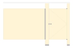 Front Image of Cubicle FloorAnchored GlobalPartitions PhenolicBlackCore OverheadBraced Alcove