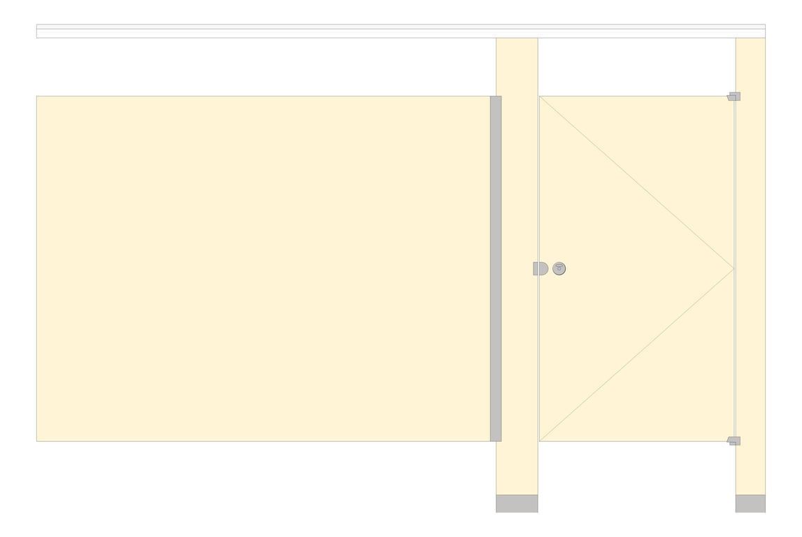 Front Image of Cubicle FloorAnchored GlobalPartitions PhenolicBlackCore OverheadBraced Alcove