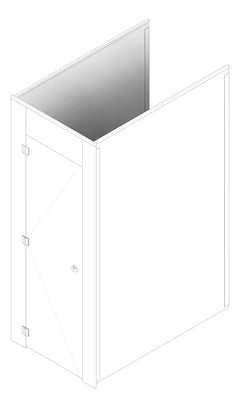 3D Documentation Image of Cubicle FloorAnchored GlobalPartitions PhenolicColorThru MaximumPrivacy