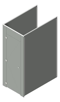 3D Shaded Image of Cubicle FloorAnchored GlobalPartitions PhenolicColorThru MaximumPrivacy