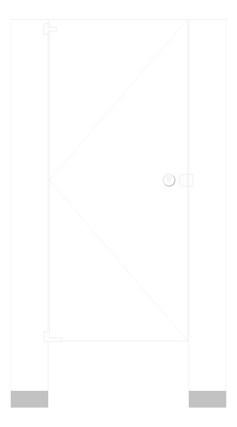 Front Image of Cubicle FloorAnchored GlobalPartitions PowderCoatSteel