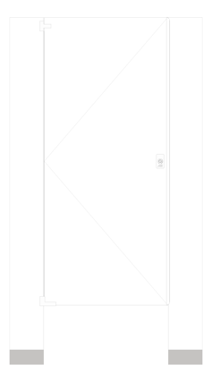 Front Image of Cubicle FloorAnchored GlobalPartitions PowderCoatSteel IntegratedPrivacy