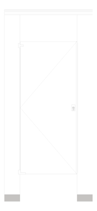 Front Image of Cubicle FloorAnchored GlobalPartitions PowderCoatSteel OverheadBraced IntegratedPrivacy