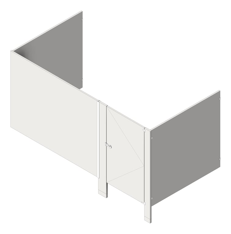 Navigate to Cubicle FloorAnchored GlobalPartitions StainlessSteel Alcove