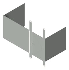 3D Shaded Image of Cubicle FloorToCeilingAnchored GlobalPartitions PhenolicColorThru Alcove