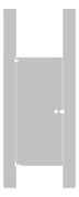 Front Image of Cubicle FloorToCeilingAnchored GlobalPartitions StainlessSteel