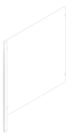 3D Documentation Image of UrinalScreen FloorAnchored GlobalPartitions StainlessSteel PostMount